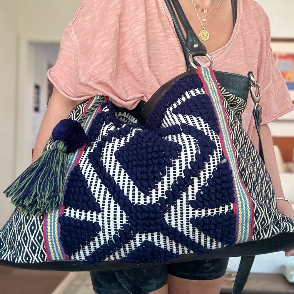 Hand beaded and Embroidered Weekender *One of a Kind